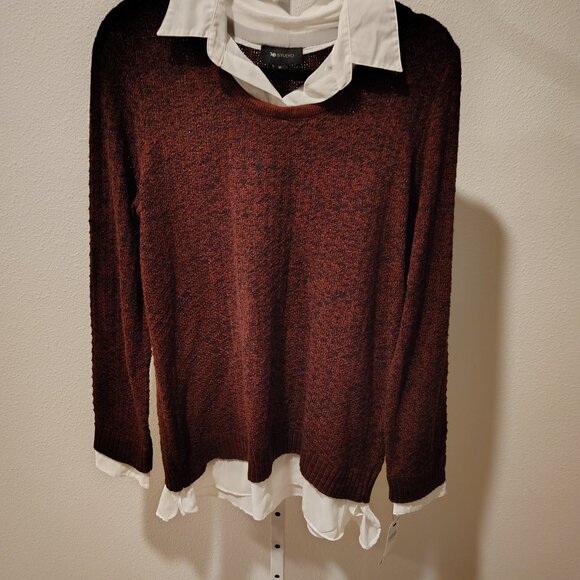 AB Studio Women's Layered Sweater Shirt Size XL NWT - Picture 5 of 12